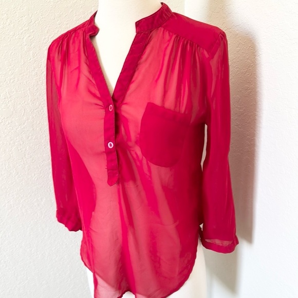 Wet Seal Sheer Blouse - Picture 3 of 6